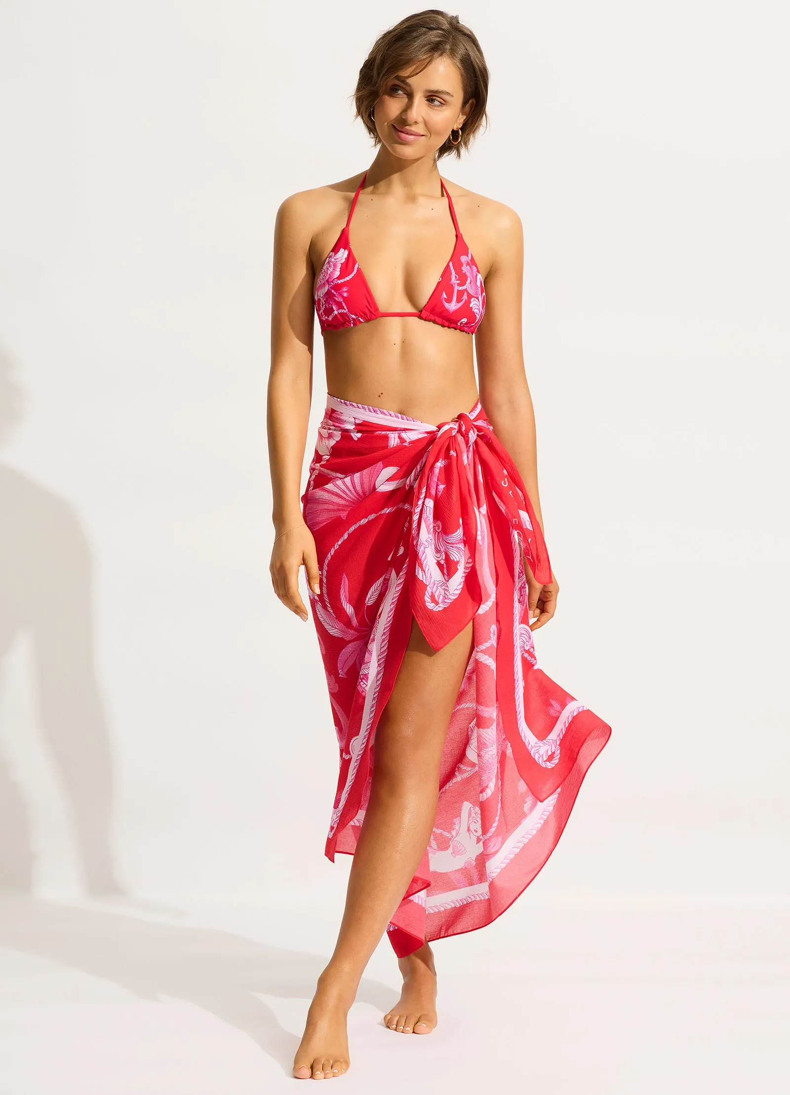 Ahoy Sarong - Chilli Red