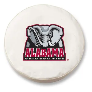 Alabama Crimson Tide HBS White Vinyl Fitted Car Tire Cover