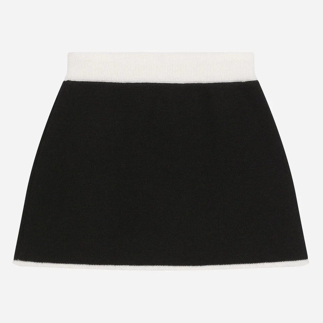 Black Logo Skirt