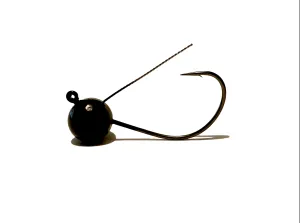 Black Weedless Wacky Weighted Jig Head 3pk