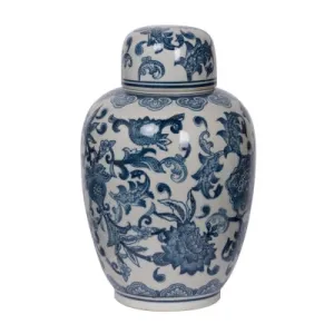 Blue White Decorative Jar