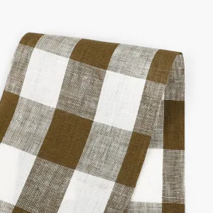 Bold Gingham Linen - Olive