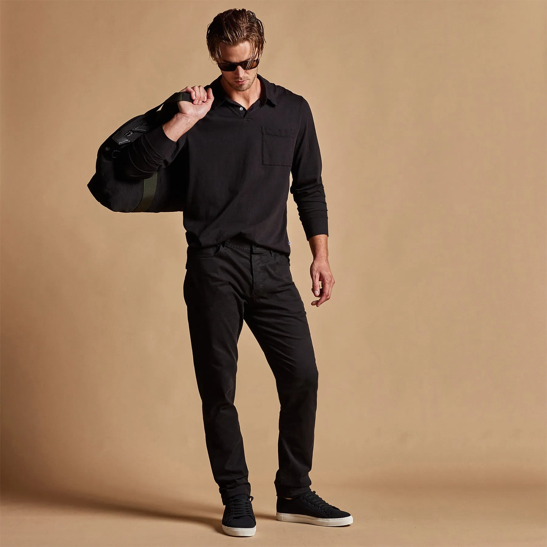 Brushed Twill 5 Pocket Pant - Black