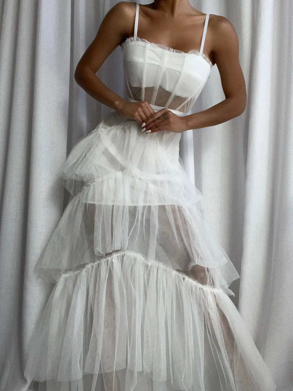 DIDA Tulle Dress in White