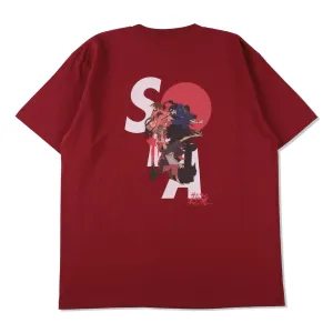 SAMURAI CHAMPLOO x WDS SAMURAI (S_E_A) S/S TEE / BURGUNDY