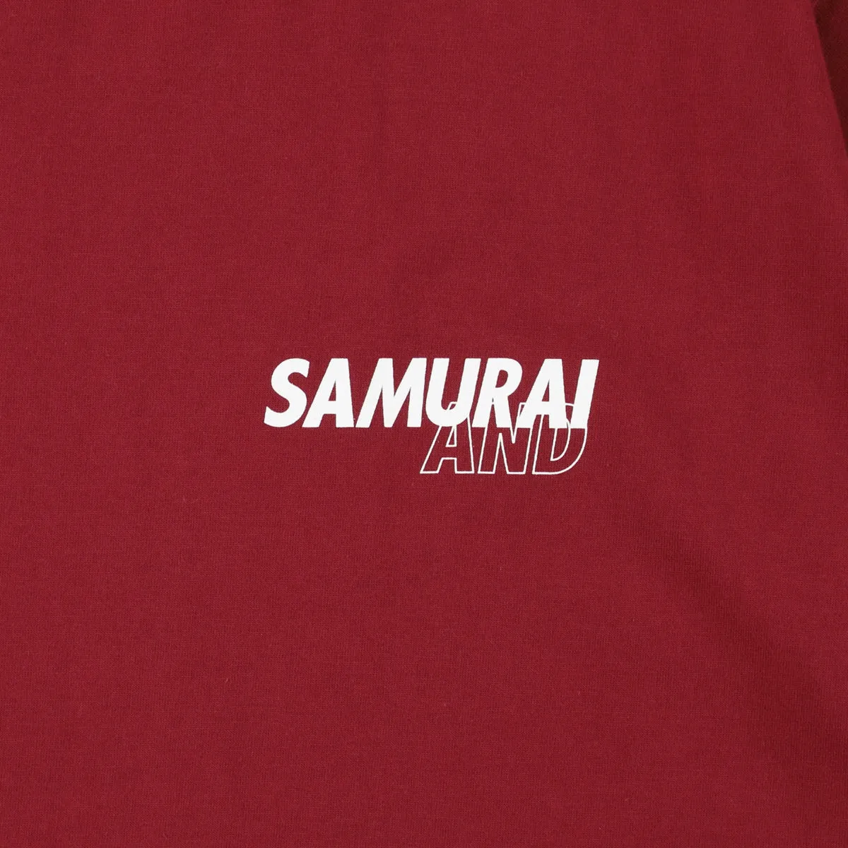 SAMURAI CHAMPLOO x WDS SAMURAI (S_E_A) S/S TEE / BURGUNDY