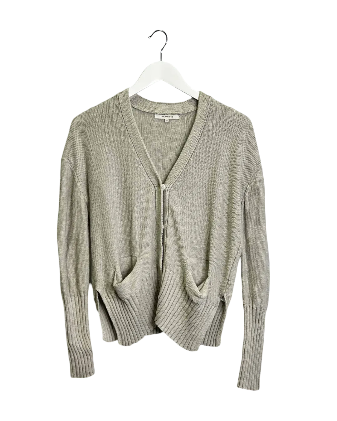 Size M - Lee Mathews Grey Linen Knit Cardigan