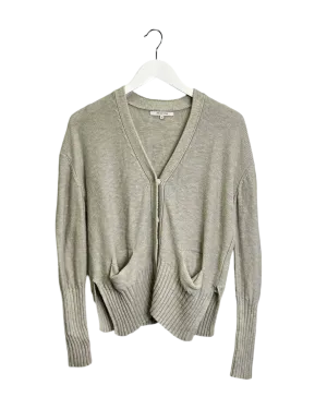 Size M - Lee Mathews Grey Linen Knit Cardigan