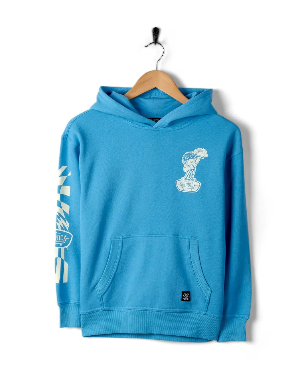 Taco Tok - Recycled Kids Pop Hoodie - Blue